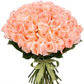 Букет из 51 кремовой розы "Энгейджмент" 70 см