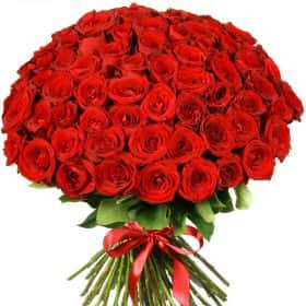 Букет из 75 красных роз "Ред Наоми"