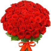 Купить 101 красная роза "Ред Наоми" с доставкой в город Серпухов: цена заказать