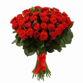 Букет 51 красная роза, 50 см