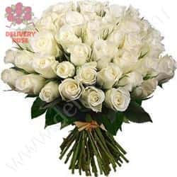 Кенийские розы Белые 40 см 51 шт