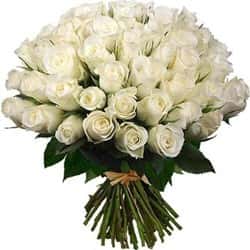 Кенийские розы Белые 40 см 51 шт