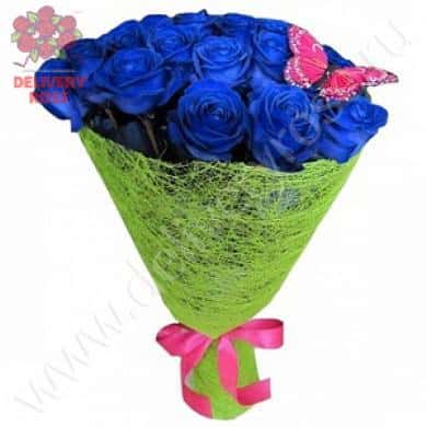 17 синих роз