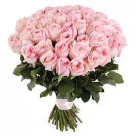Букет Розовое настроение (51 роза)