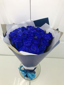 Синие розы - 25 шт.
