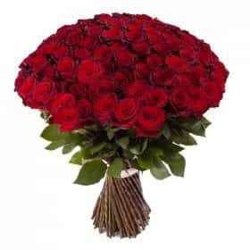 Букет 101 красная роза Премиум