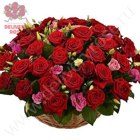 Корзина из 51 розы Гран При «Великолепная»