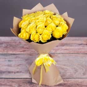 Букет из 25 желтых роз «Илиос»