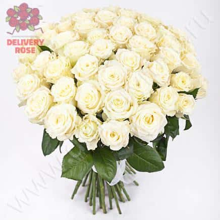 Букет из 51 белой розы «Волшебный день»