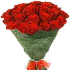 Букет из 25 красных роз "Аппер Класс"