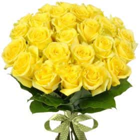 Букет из 25 желтых роз «Хаммер»